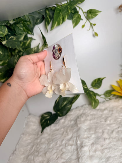 “Ivory Orchid Bloom” Earrings