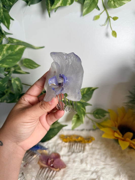 Purple Whisper Orchid Hair Comb