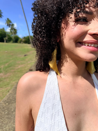 Golden Lily Statement Earrings