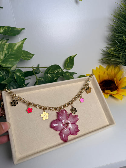 Desert Rose charm necklace