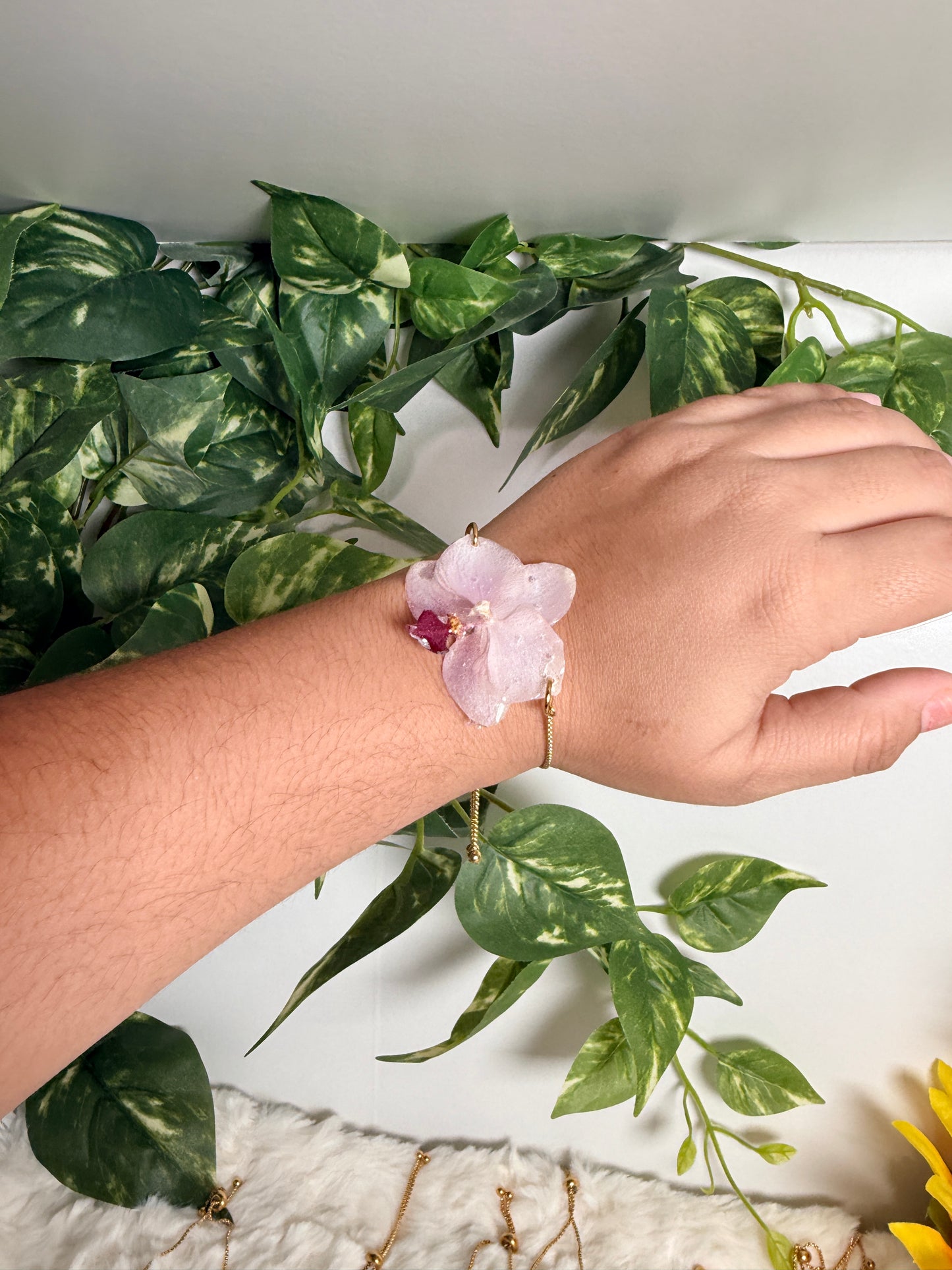 Baby orchid bracelet