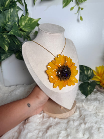 Sunflower Statement Bloom Necklace 🌻