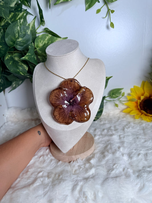Cocoa Bloom – Exotic Poppy Statement Necklace