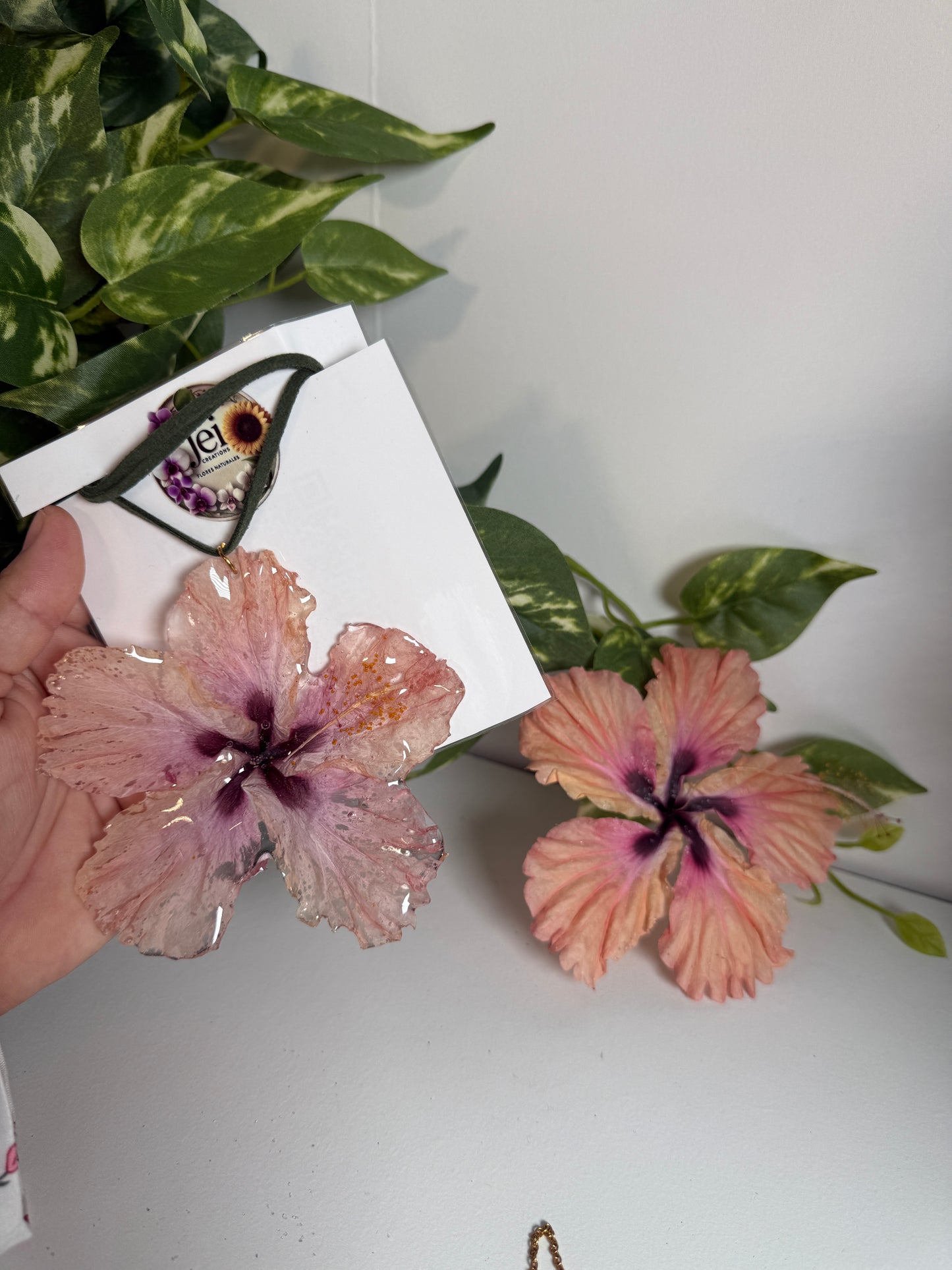 Pink amapola Choker (hibiscus)