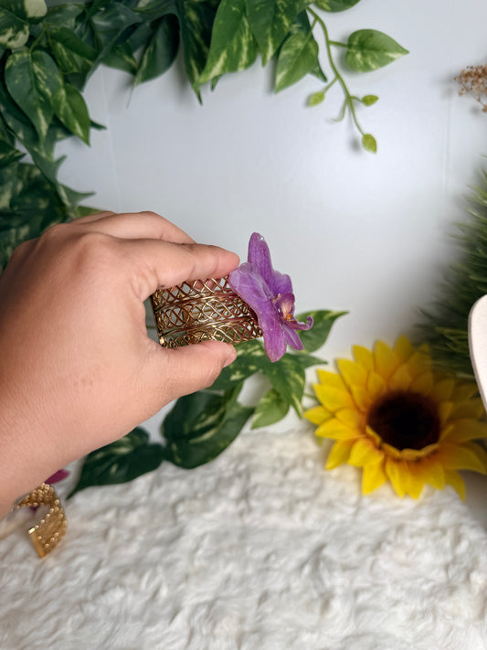 Violet Orchid Glow Cuff