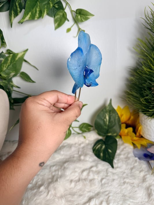 Celestial Blue Bloom Hair Fork