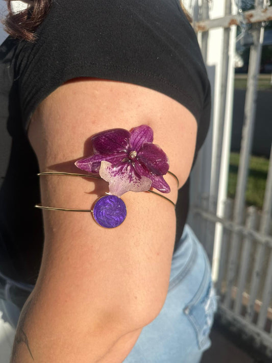 XL Purple orchid arm cuff (Plus size)