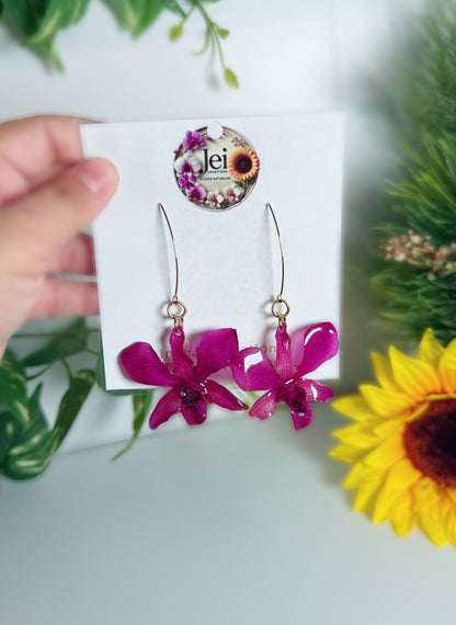 Dendrobium Orchid earings