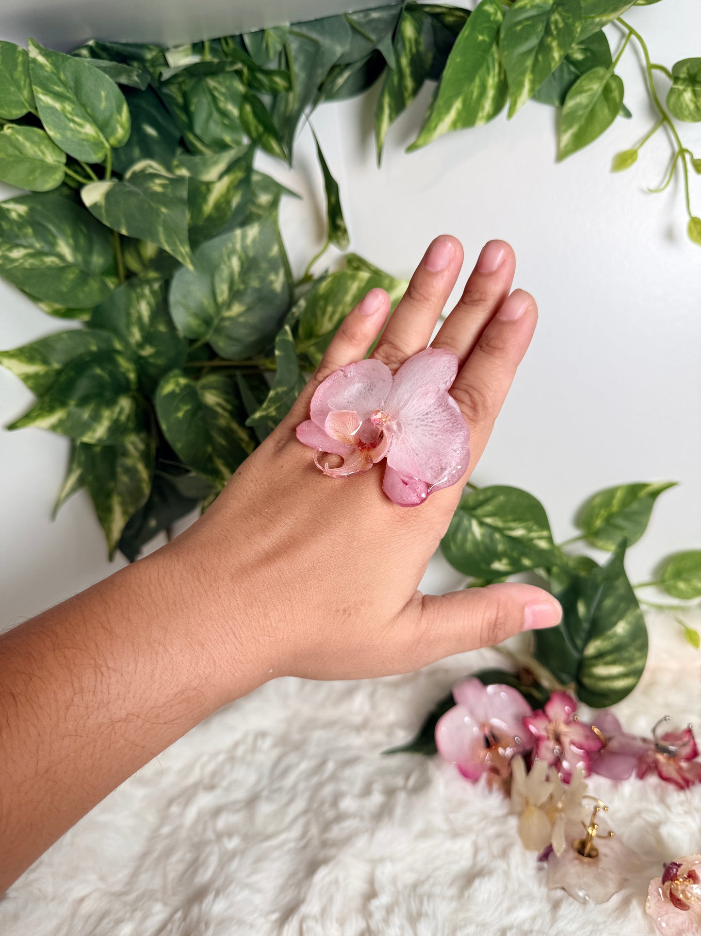 Pink Whisper Orchid Ring