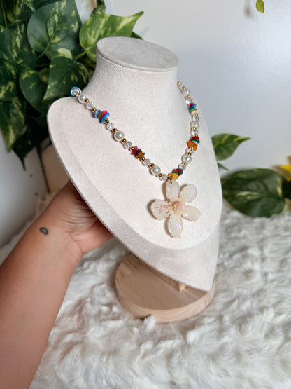Rainbow Pearl Garden Necklace