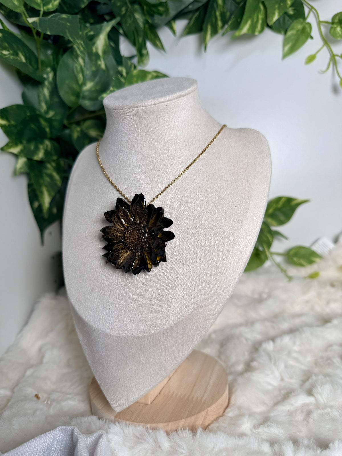 Midnight Sunflower Necklace