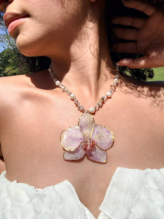 Phalaenopsis orchid necklace