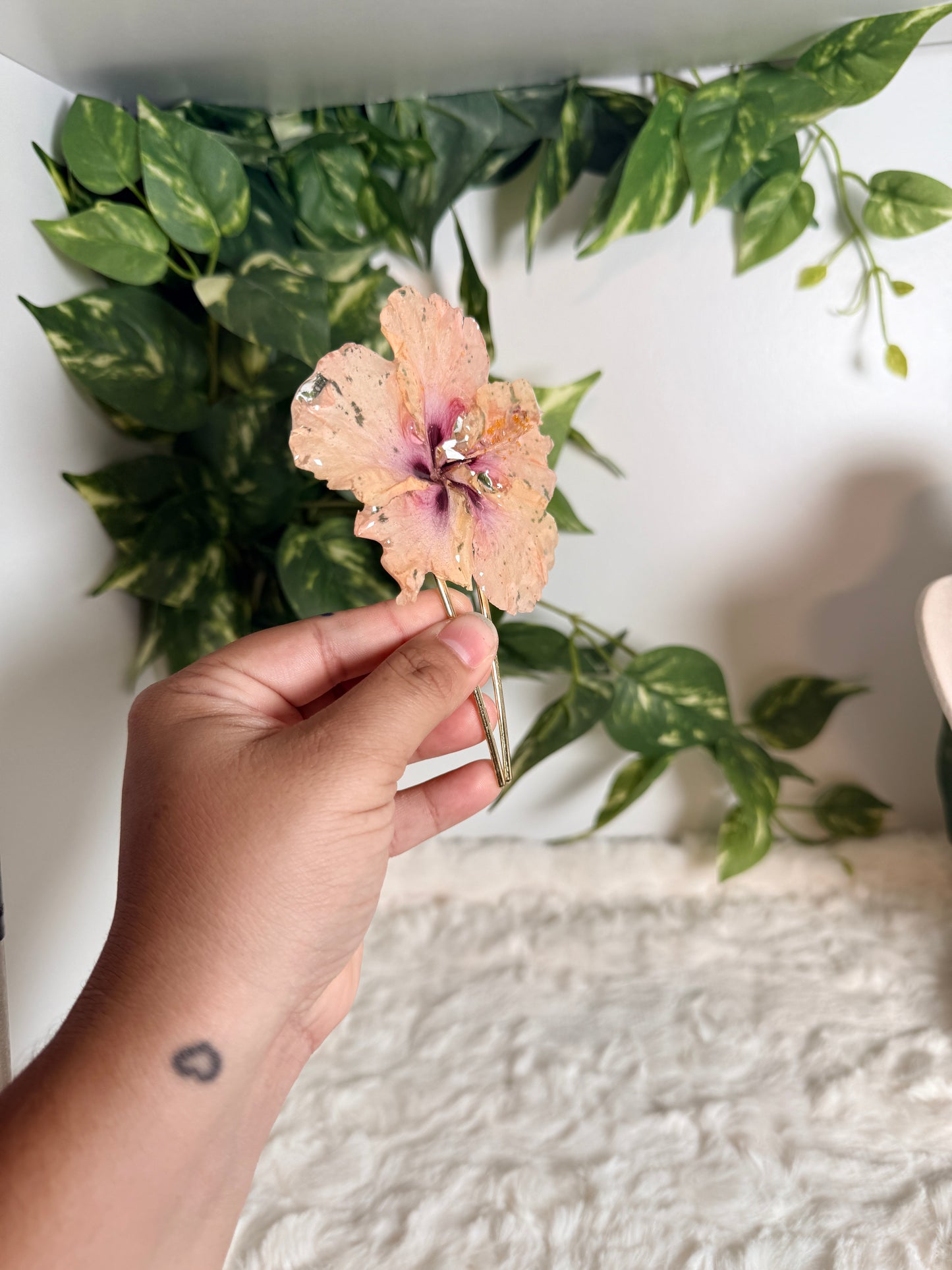 Blush Petals Hair Fork