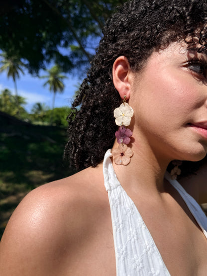 Coastal Trio Flower Earrings
