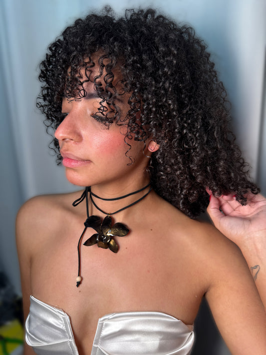 Black Orchid Dendrobium Choker