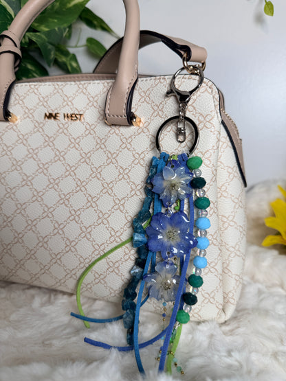 Delphinium Cascade Bag Charm