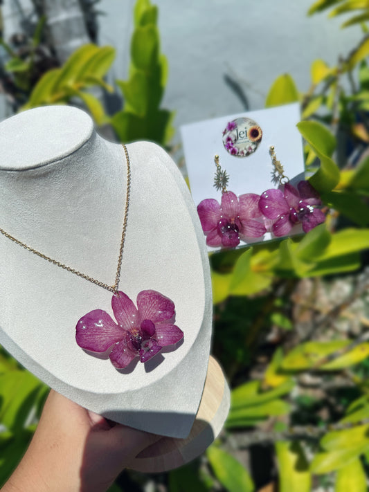 Purple Dendrobium set