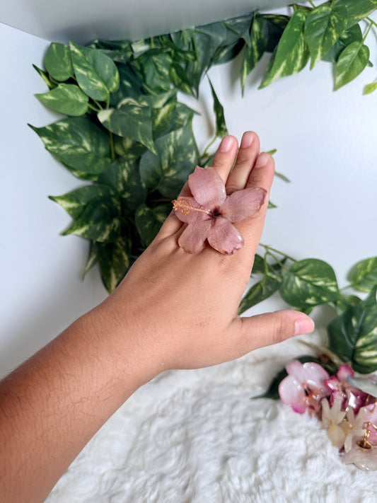 Dusty Rose Exotic Poppy Ring