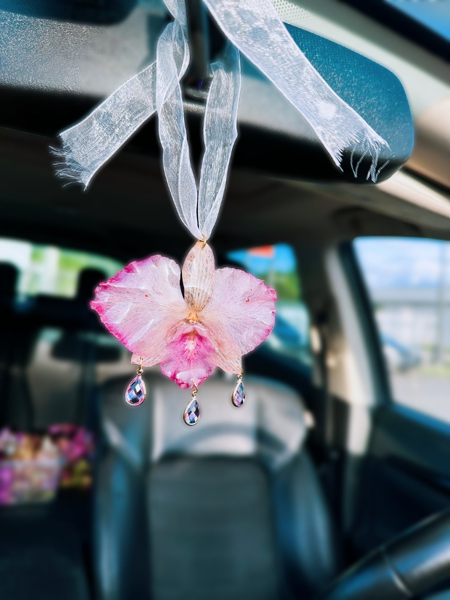 Orchid Car Hanging