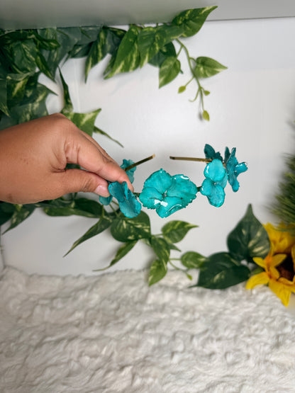 Turquoise Hydrangea Crown