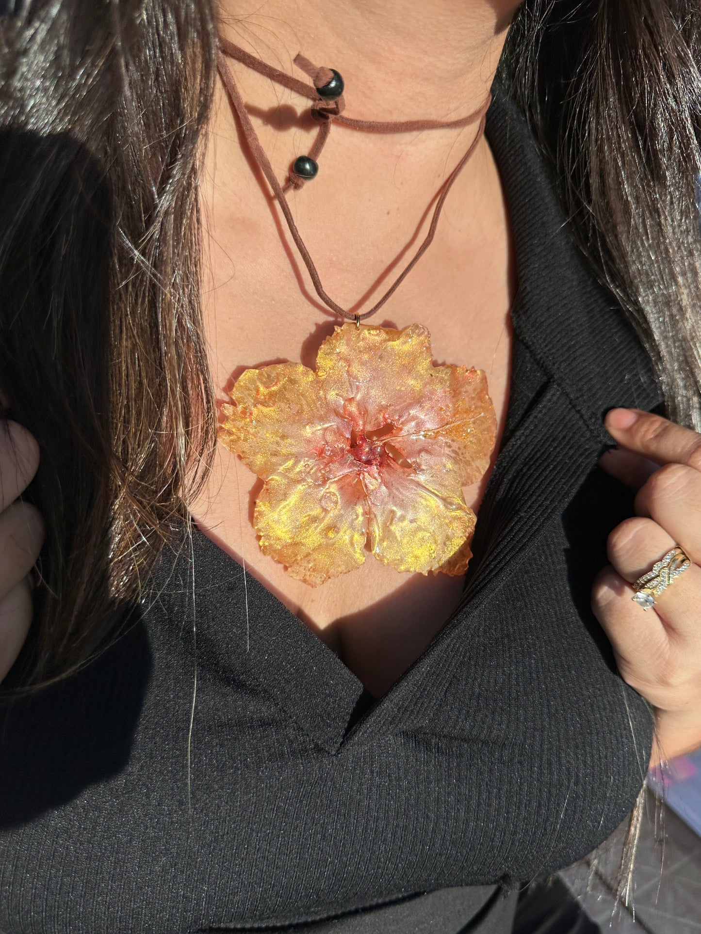 Yellow amapola Choker
