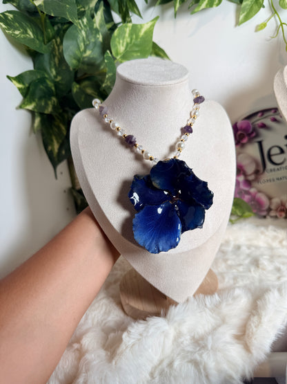 Blue Flamboyán Gemstone Necklace
