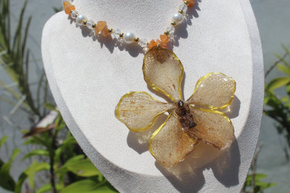Orchid Vanda Fairy necklace