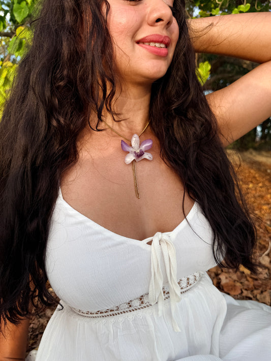Lavender Grace Lariat Necklace