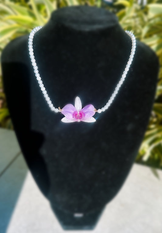 Orchid Choker pearl