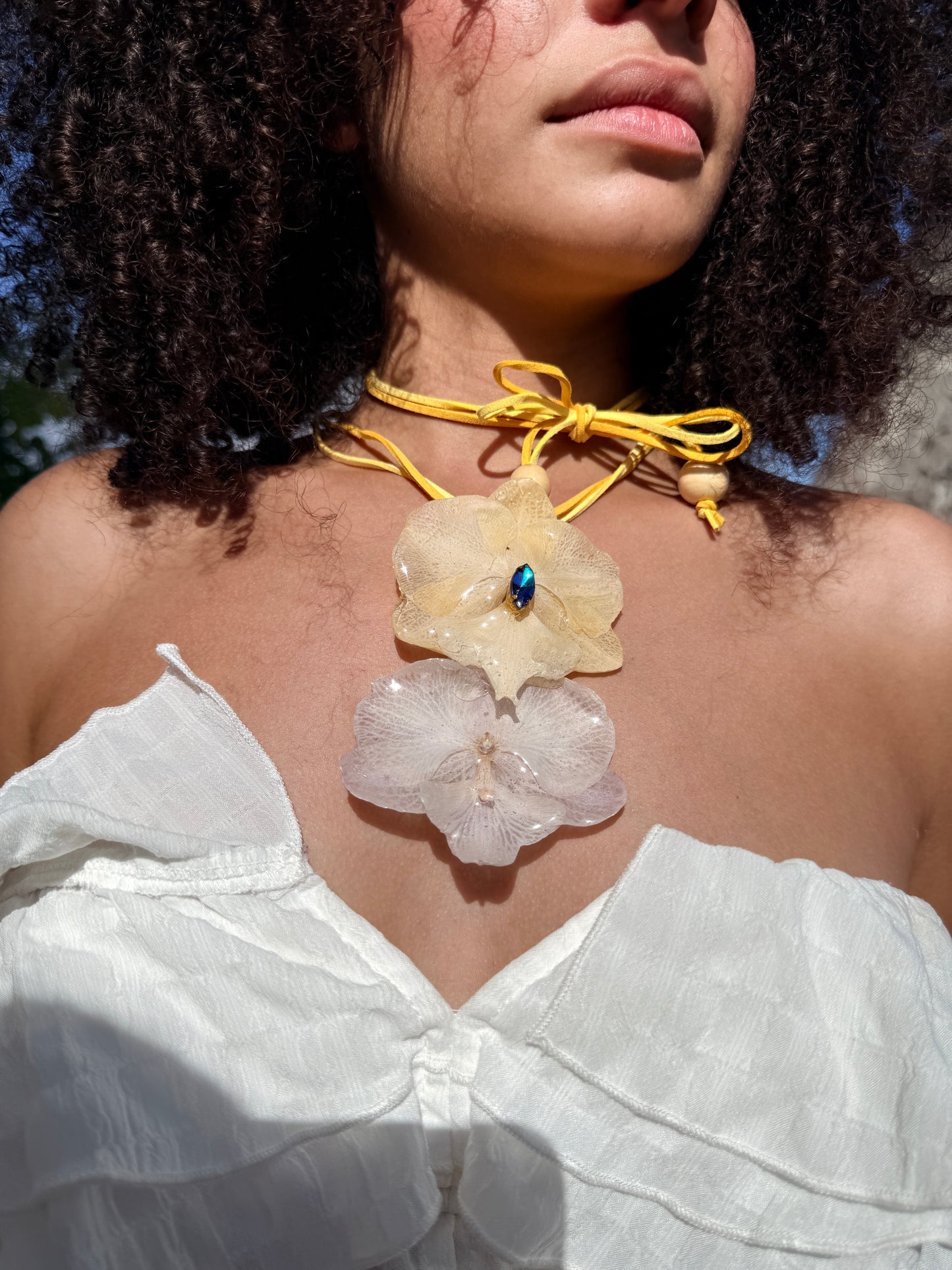 Double Orchid Adjustable Choker