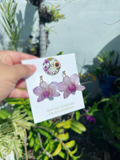 Mini Orchid earings