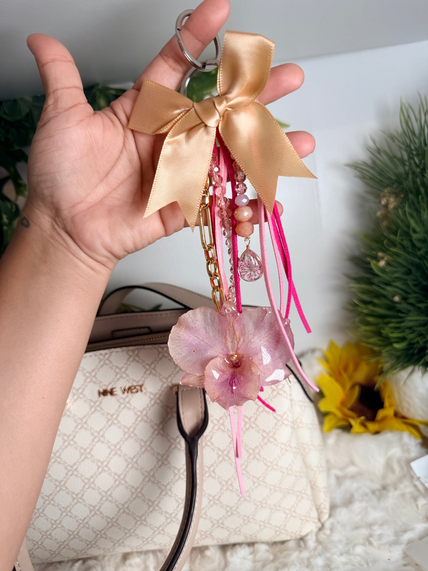 Blush Orchid Bag Charm