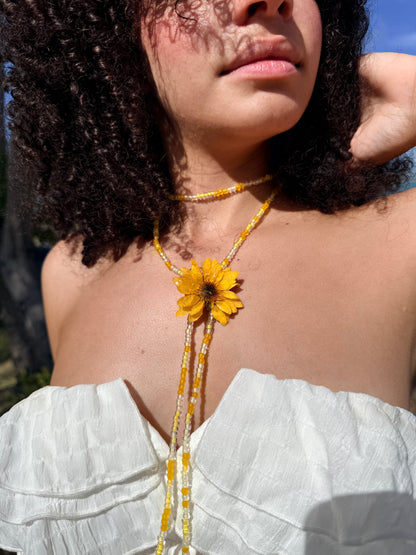 Sunflower Adjustable Lariat