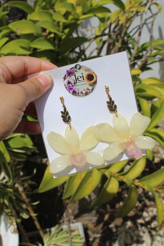 Dendrobium Orchid earings