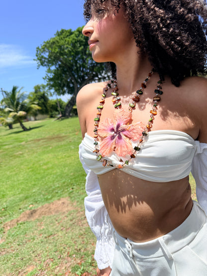 Blushed Poppy Muse 2-in-1 Necklace & Hair Clip 🌺✨