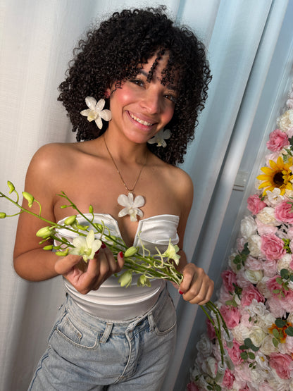 White Dendrobium Orchid set