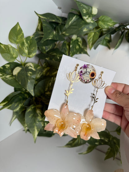 Pinky Dendrobium tulipán earings