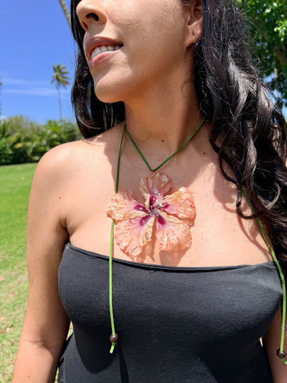 Pink amapola Choker (hibiscus)