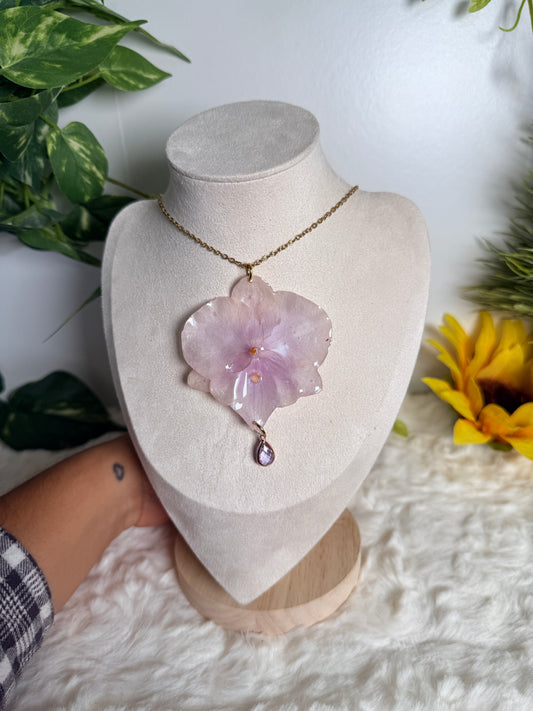 Phalaenopsis orchid necklace