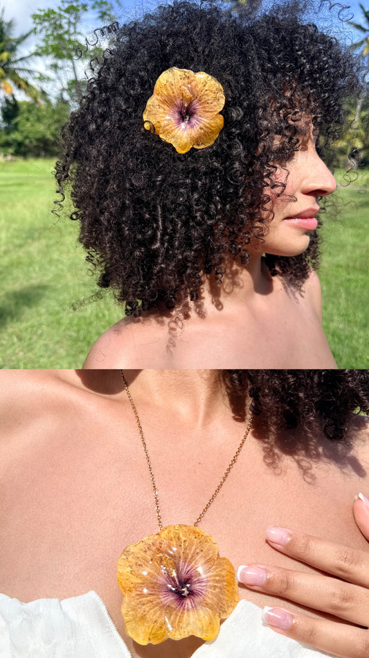 Eternal Bloom — Exotic Poppy Convertible Necklace & Hair Pin No .04