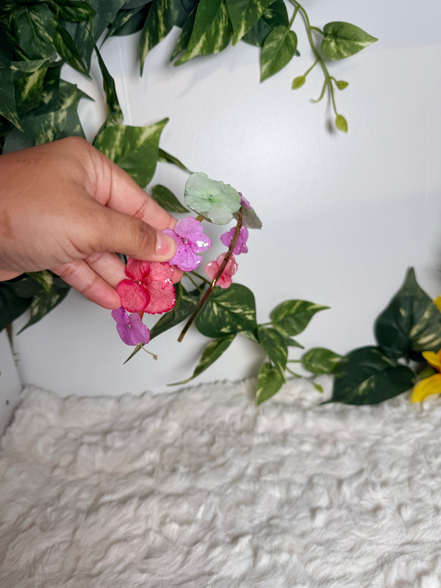 Pastel Hydrangea Crown