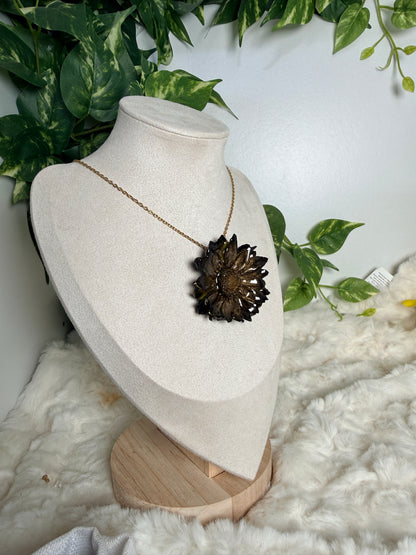 Midnight Sunflower Necklace