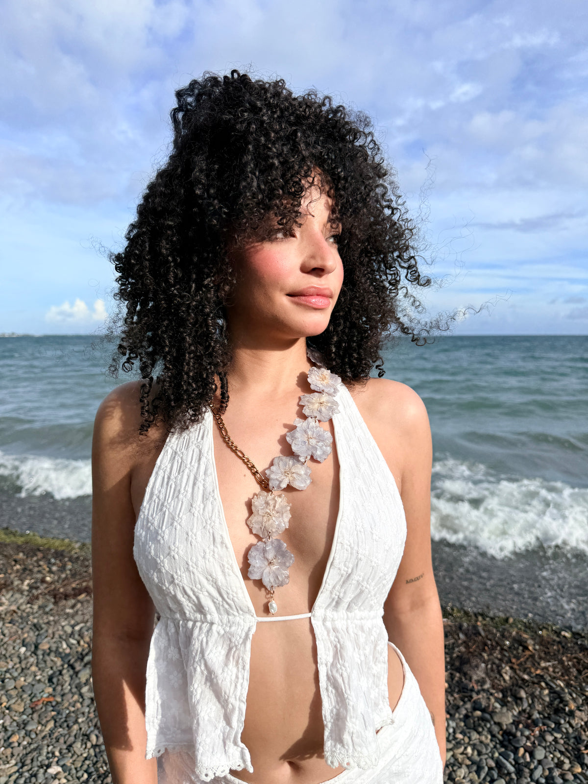 Delphinium Cascade Necklace