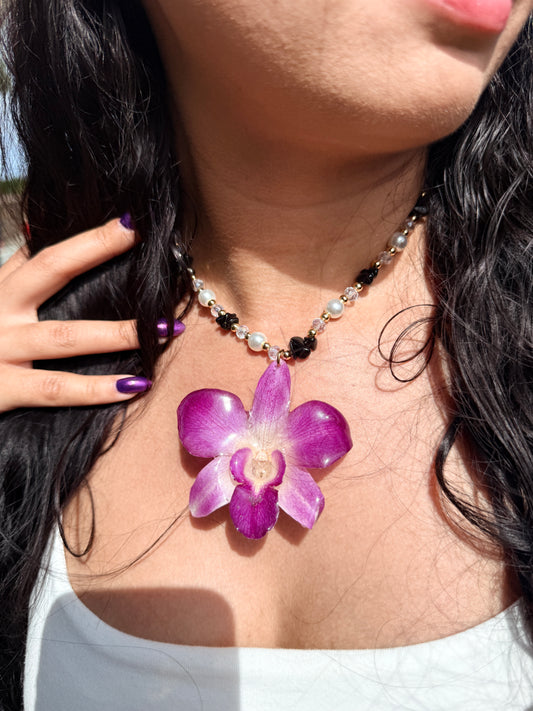 Midnight Orchid Necklace