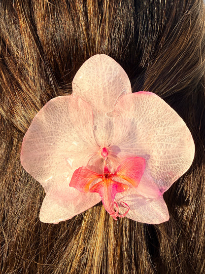 Pink Whisper Orchid Hair Clip