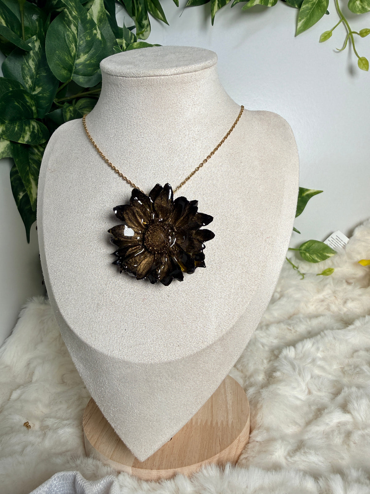 Midnight Sunflower Necklace