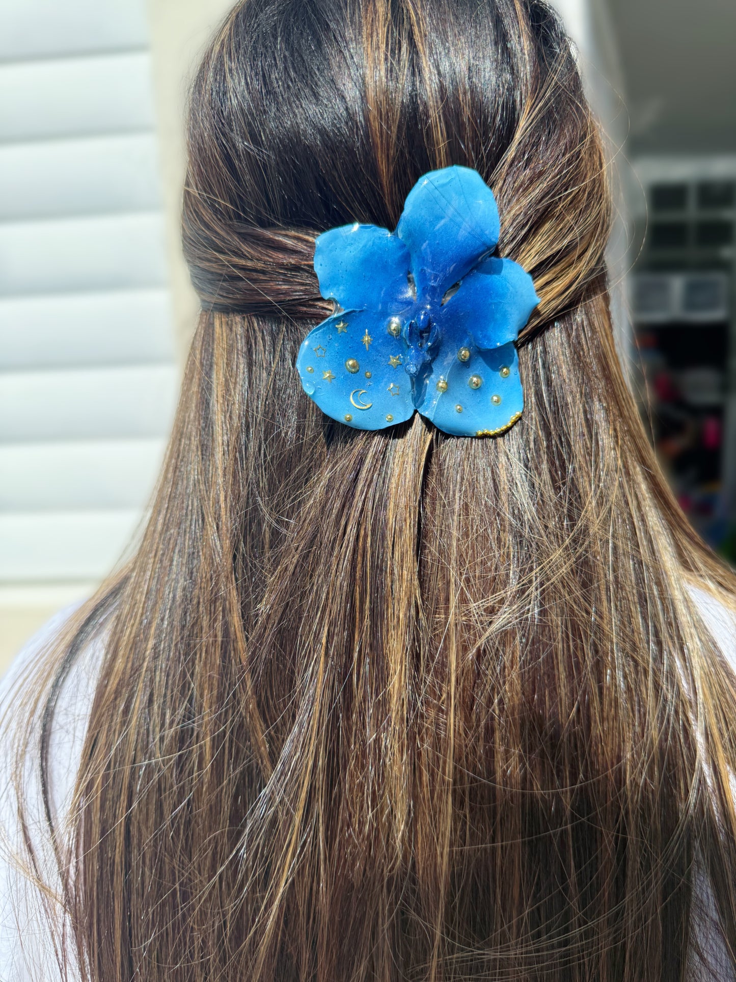 Sky Orchid Hair clip
