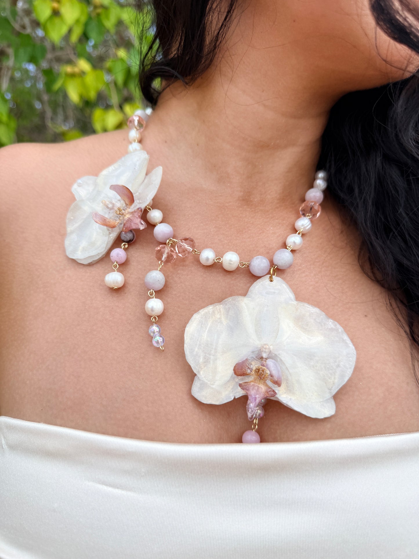 Blush Phalaenopsis Necklace