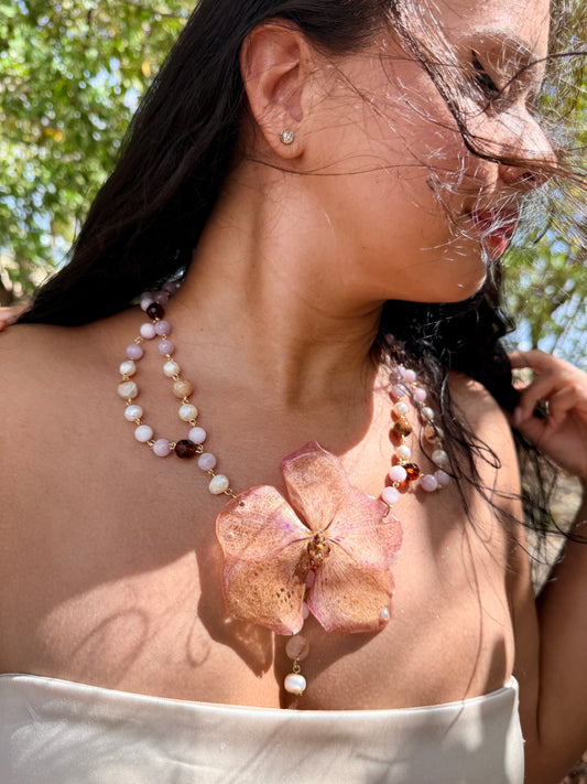 Vanda Blush Pearl Necklace