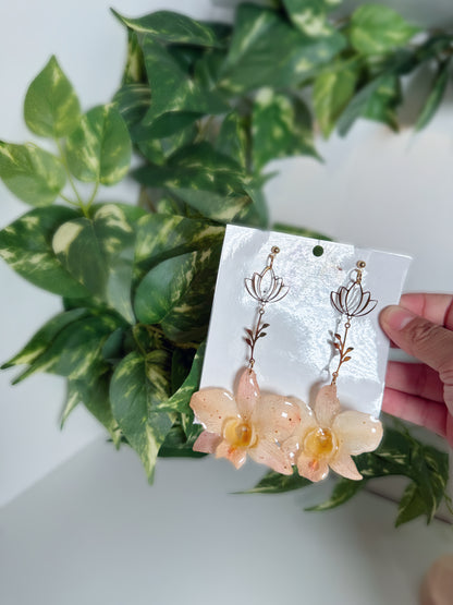 Pinky Dendrobium tulipán earings